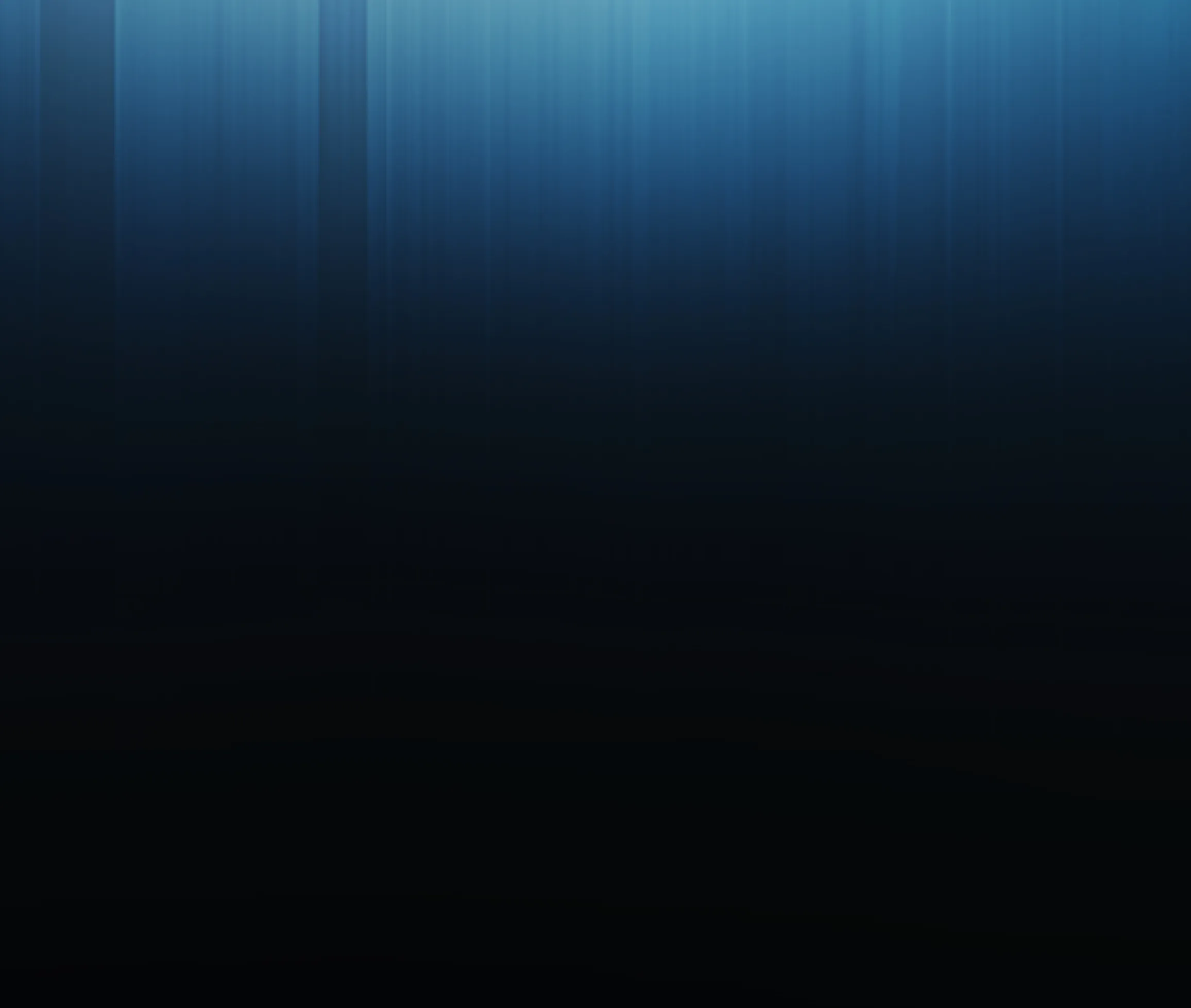Dark gradient background transitioning from black at the bottom to deep blue with vertical light streaks at the top.